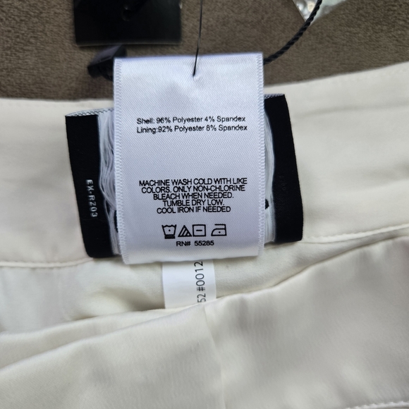 NWT Express X Rachel Zoe Wide Leg Satin Cream White Pant Size 6 - Picture 6 of 10